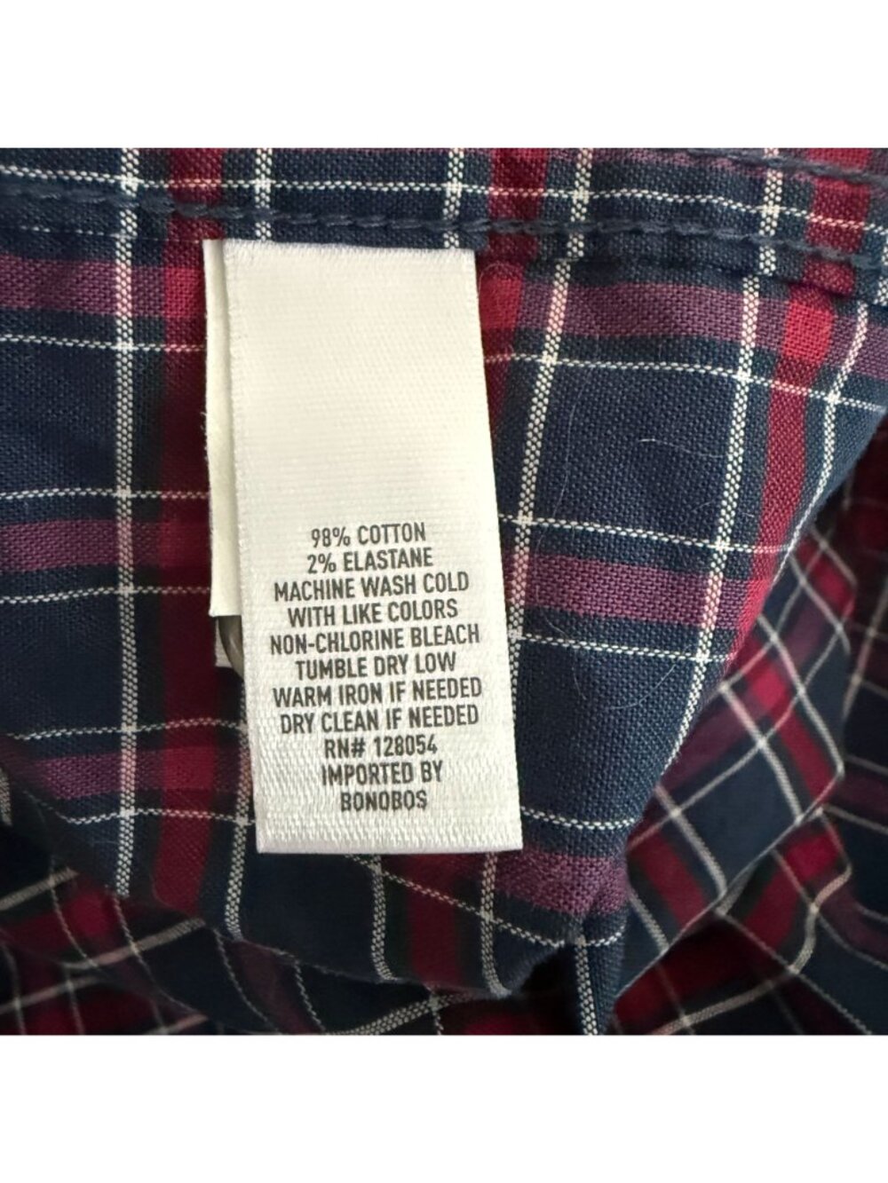 Bonobos Mens Plaid Button-Down Shirt Stretch Athletic Fit Long Sleeve Medium Sh - Picture 8 of 14
